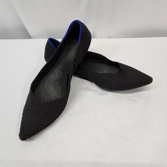 Rothy's The Point Pointed Toe Flats Black Women 10 - Picture 2 of 12